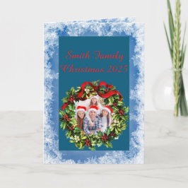 Custom Family Photo Christmas Card Karte