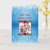 Custom Family Photo Christmas Card Karte (Gelbe Blume)