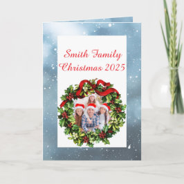 Custom Family Photo Christmas Card Karte