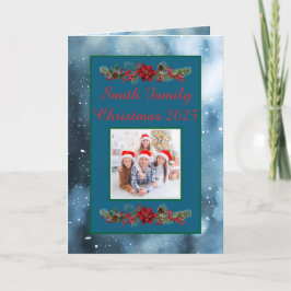 Custom Family Photo Christmas Card Karte