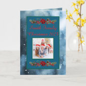 Custom Family Photo Christmas Card Karte (Gelbe Blume)