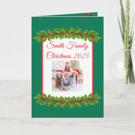 Custom Family Photo Christmas Card Karte