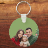 Custom Family Photo Christmas Keychain | Santa Bac Schlüsselanhänger (Vorderseite)