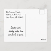 Custom Family Photo Christmas Postcard Postkarte (Rückseite)