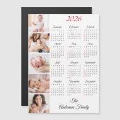 Custom Family Photo Collage 2026 Calendar Magnet (Vorne/Hinten)