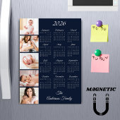 Custom Family Photo Collage 2026 Calendar Magnet