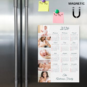 Custom Family Photo Collage 2026 Calendar Magnet