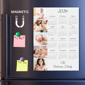 Custom Family Photo Collage 2026 Calendar Magnet