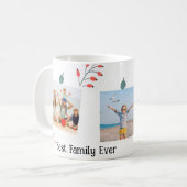 Custom Family Photo Collage 3 Photos Text Coffee Kaffeetasse (Vorderseite Links)