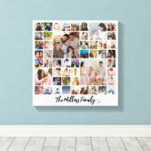 Custom Family Photo Collage 50 Pictures Leinwanddruck (Insitu (Holzboden))
