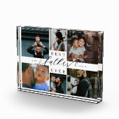 Custom Family Photo Collage Gift Best Father Ever Fotoblock (Rechts)