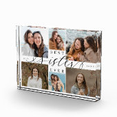 Custom Family Photo Collage Gift Best Sister Ever Fotoblock (Rechts)