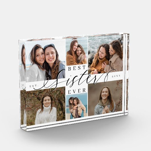 Custom Family Photo Collage Gift Best Sister Ever Fotoblock (Links)