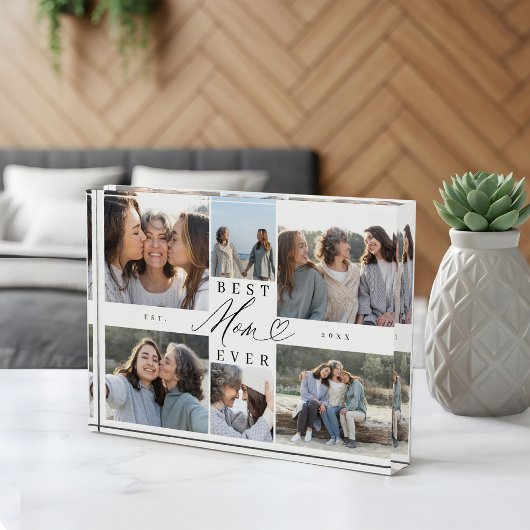 Custom Family Photo Collage Gift for Best Mom Ever Fotoblock