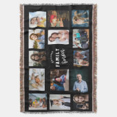 Custom Family Photo Collage Throw Blanket - 14 Pic Decke (Vorderseite Vertikal)