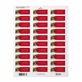 Custom family photo elegant red return address (Vorne)