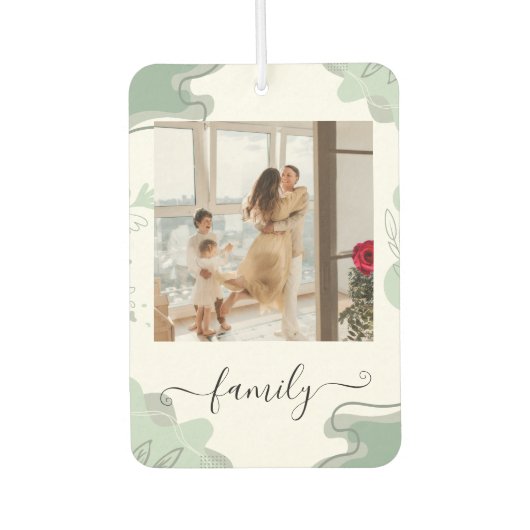 Custom Family Photo Freshener Autolufterfrischer (Vorderseite)