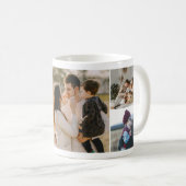 Custom Family Photo Gift with Elegant Initial Kaffeetasse (VorderseiteRechts)