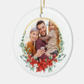 Custom Family Photo Holly Holly Keramik Ornament (Links)