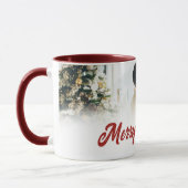 Custom Family photo Merry Christmas Gift Tasse (Links)