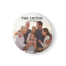 Custom Family Photo & Name Round