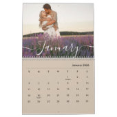Custom Family Photo | Personalized Beige Taupe  Kalender (Jan 2026)