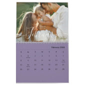 Custom Family Photo | Personalized Dusty Purple Kalender (Feb 2026)