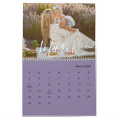 Custom Family Photo | Personalized Dusty Purple Kalender (Mär 2026)