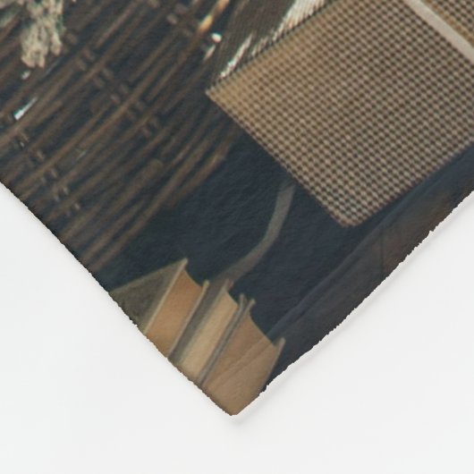 Custom Family Photo - Personalized Last Name  Fleecedecke (Ecke)