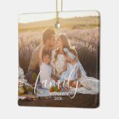 Custom Family Photo - Personalized Last Name  Keramikornament (Links)