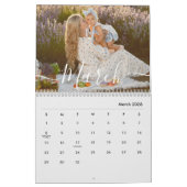 Custom Family Photo | Personalized Light Grey Kalender (Mär 2026)
