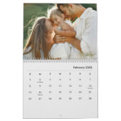 Custom Family Photo | Personalized Light Grey Kalender (Feb 2026)