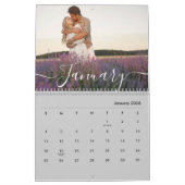 Custom Family Photo | Personalized Modern Gray Kalender (Jan 2026)