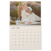 Custom Family Photo | Personalized Warm Sand Kalender (Mär 2026)