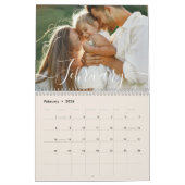 Custom Family Photo | Personalized Warm Sand Kalender (Feb 2026)