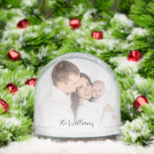 Custom Family Photo with Text | Christmas Keepsake Schneekugeln (Weihnachten)