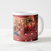 Custom Family Picture Gift for Christmas and Winte Jumbo-Tasse (Vorderseite Rechts)