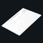Custom Family Planner Monthly Calendar Notizblock<br><div class="desc">Modern Personalized Family Planner and Calendar Notepad</div>