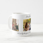 Custom Family Portrait Personalized Message Kaffeetasse (Vorderseite Links)