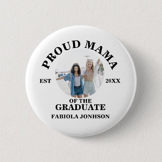 Custom Family Proud mama des Graduates Button (Vorderseite)