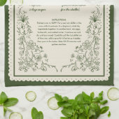 Custom Family Recipe Kitchen Towel Keepsake Geschirrtuch (Gefaltet)
