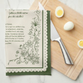 Custom Family Recipe Kitchen Towel Keepsake Geschirrtuch (Viertel Falte)