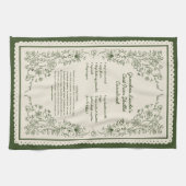Custom Family Recipe Kitchen Towel Keepsake Geschirrtuch (Horizontal)