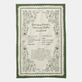 Custom Family Recipe Kitchen Towel Keepsake Geschirrtuch (Vertikal)