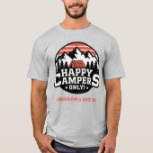 Custom Family Reunion Happy Campers Mountain T-Shirt (Vorderseite)