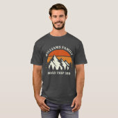 Custom Family Reunion Road Trip Mountain Sunset T-Shirt (Vorne ganz)