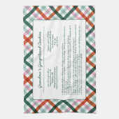 Custom Family Rezept Weihnachten Geschirrtuch (Vertikal)