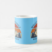 Custom Family Road Trip Blue Camping Sunset Kaffeetasse (Mittel)