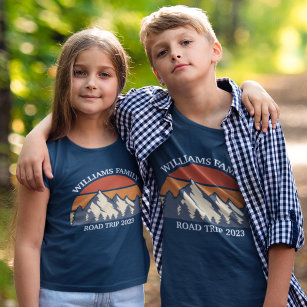 Custom Family Road Trip Mountains Naturekinder T-Shirt