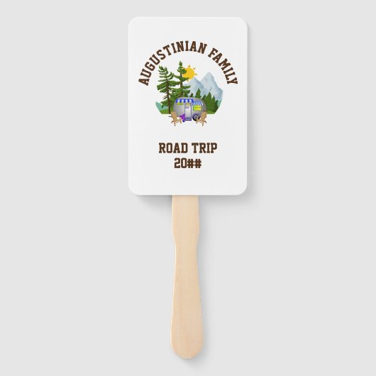 Custom Family Road Trip Van Life Fächer (Rückseite)